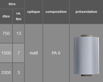 RAPHIA DE POLYAMIDE