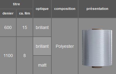RAPHIA DE POLYESTER